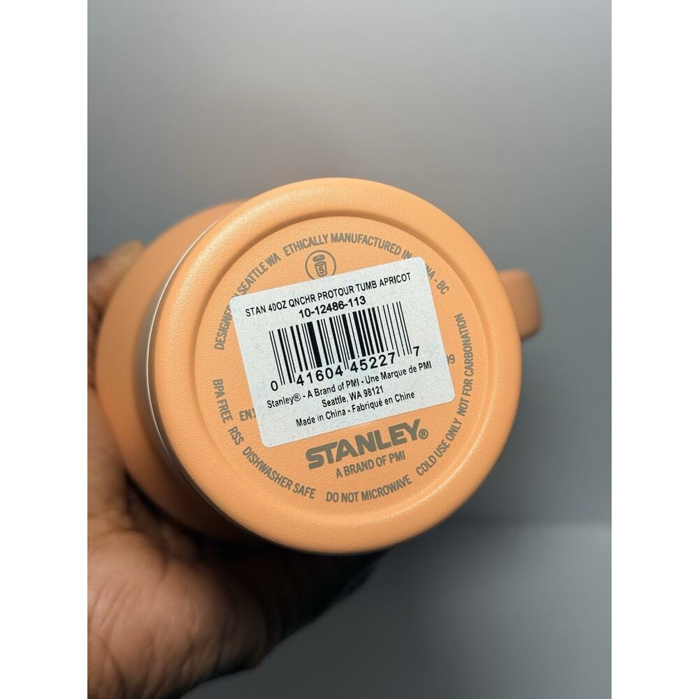 Stanley Limited Edition APRICOT 40oz Protour Flip Straw Quencher Tumbler BNWT - Picture 5 of 6